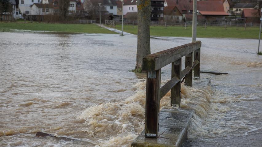 Land unter! Überschwemmungen an Neujahr im Altmühltal
