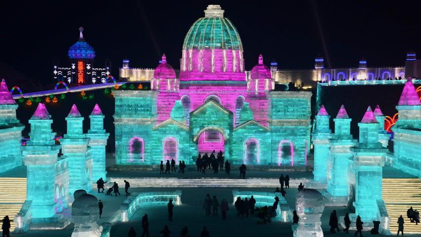 Kalte Kunst: Das Eisskulptur-Festival in China hat begonnen