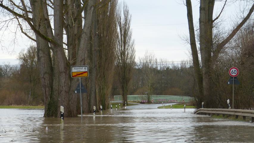 Regnitz-Pegel steigt: Hochwasser in Fürth und im Landkreis