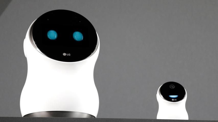 Ist er nicht niedlich? Dieser kleine Roboter von LG soll den Menschen in Zukunft im Haushalt helfen.
