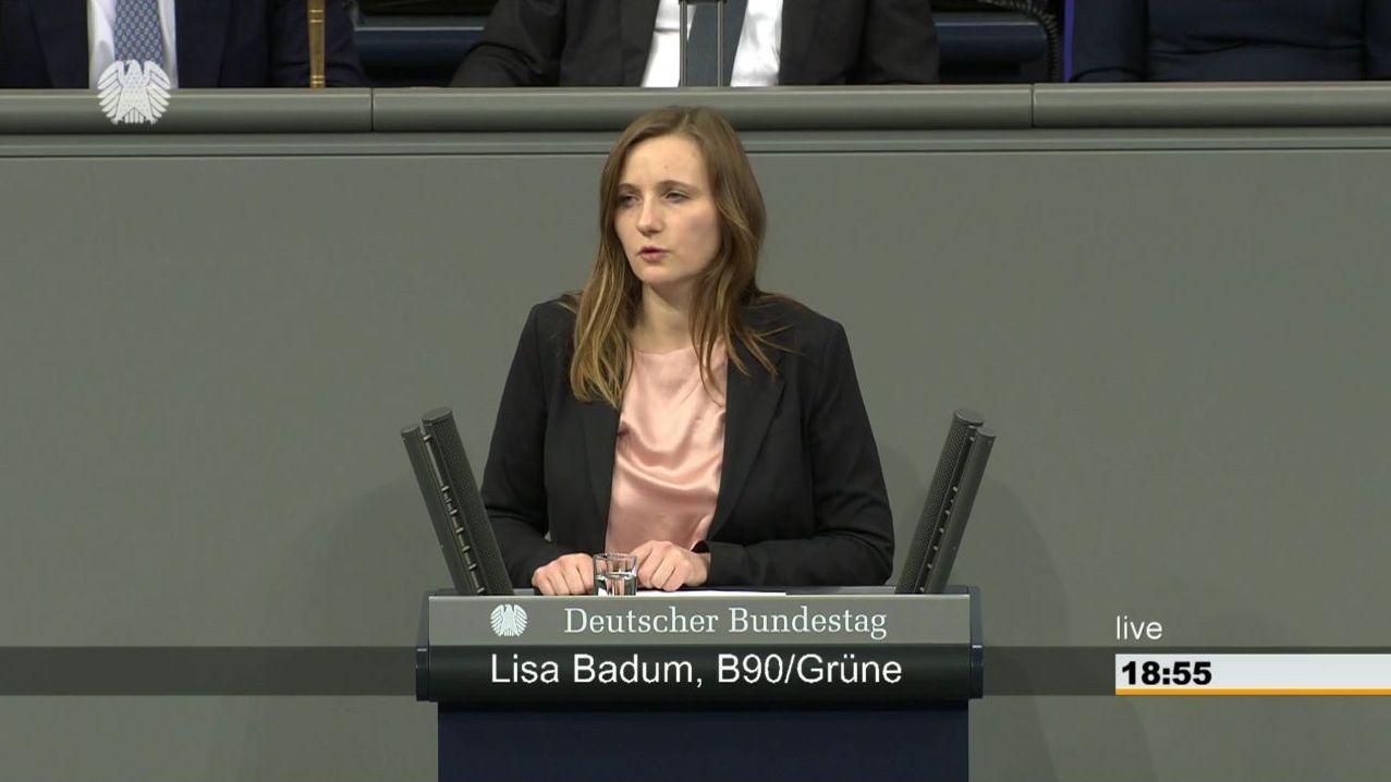 Forchheimerin Lisa Badum hält erste Bundestags-Rede