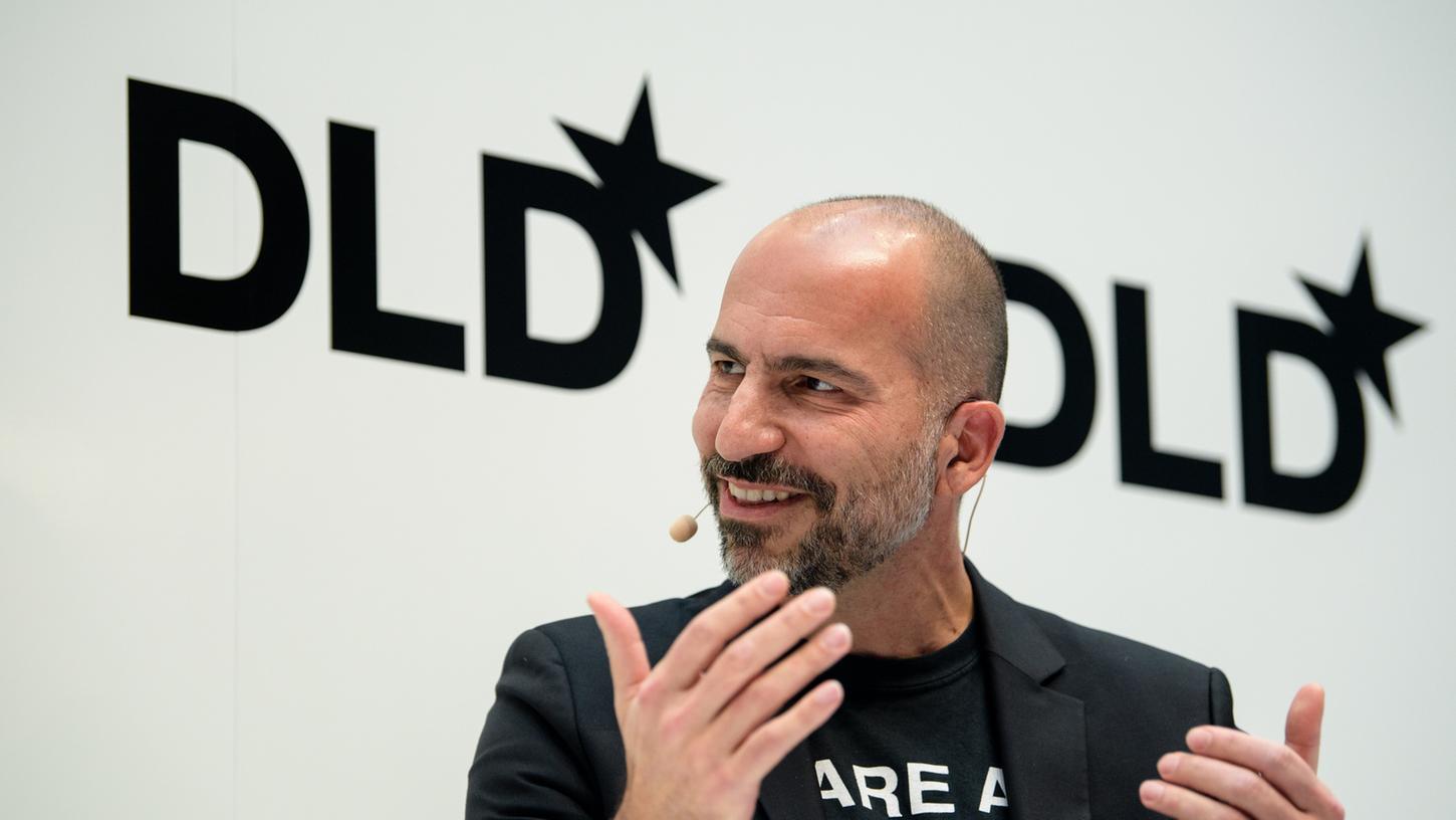 Dara Khosrowshahi, Vorstandsvorsitz von Uber stellte auf der  Innovationskonferenz DLD in München seine neuen Konzepte für Deutschland vor.