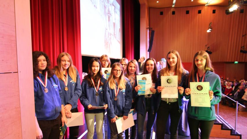 Für Platz zwei im Leichtathletik-Mannschafts-Mehrkampf beim Finale des Bondesee-Schulcup wurde das Team der Mittelschule Bad Windsheim mit Gold herausragend ausgezeichnet.