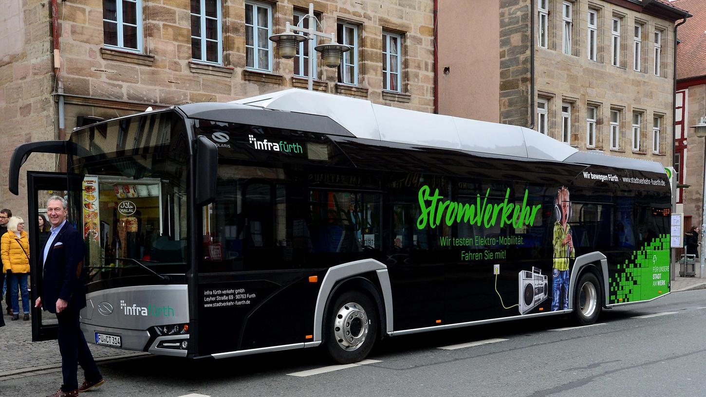Erster E-Bus Nordbayerns fährt in Fürth Erster E-Bus Nordbayerns fährt in Fürth