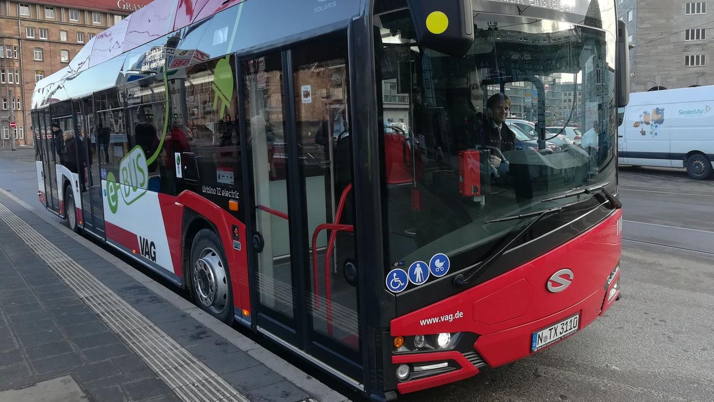 Die VAG stellt auf Elektromobilität um: Ab Montag ist der erste E-Bus in Nürnberg unterwegs.