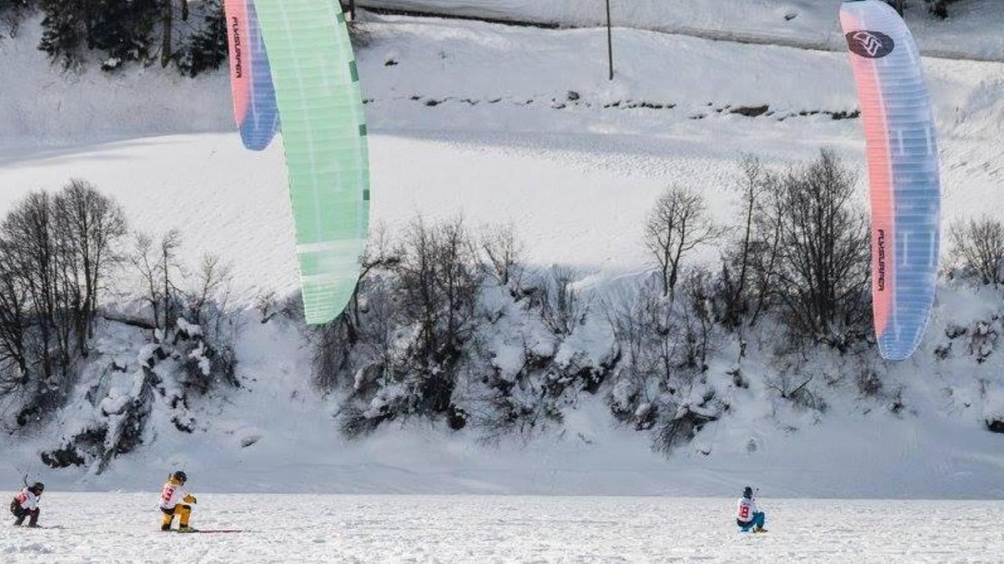 Gruber gewann Snowkite-Wettbewerbe in Südtirol