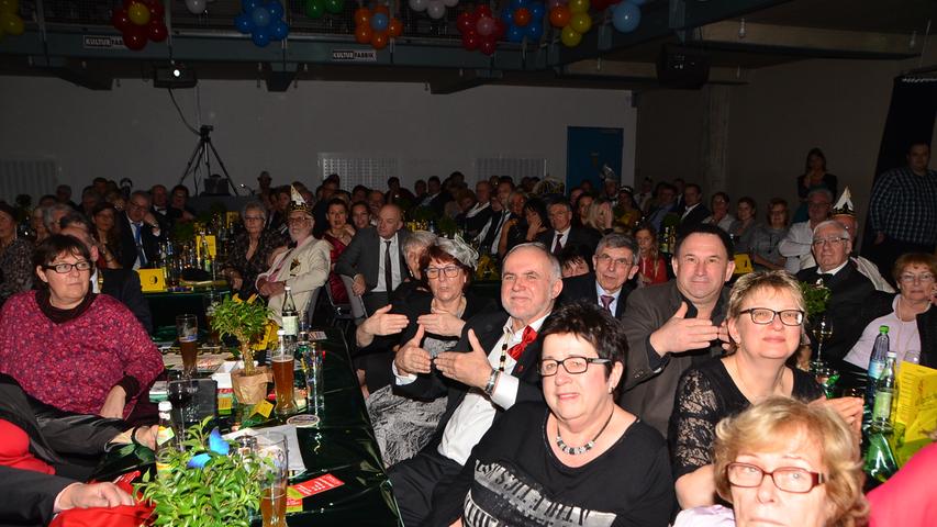 Farbenfroh ging's zu bei der Prunksitzung des Rother Carneval Verein