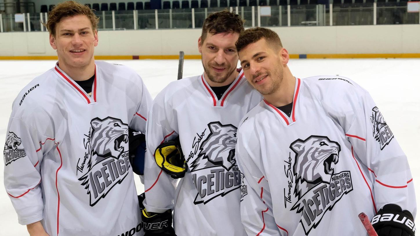 Heiß auf Olympia: Die drei Ice-Tigers-Profis Leo Pföderl, Patrick Reimer und Yasin Ehliz freuen sich auf das Eishockeyturnier.