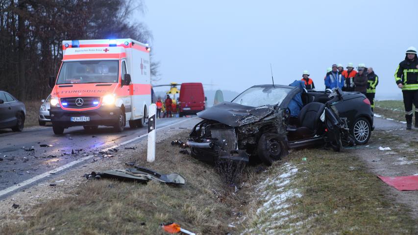 Frontalkollision bei Virnsberg: Frau wurde schwer verletzt