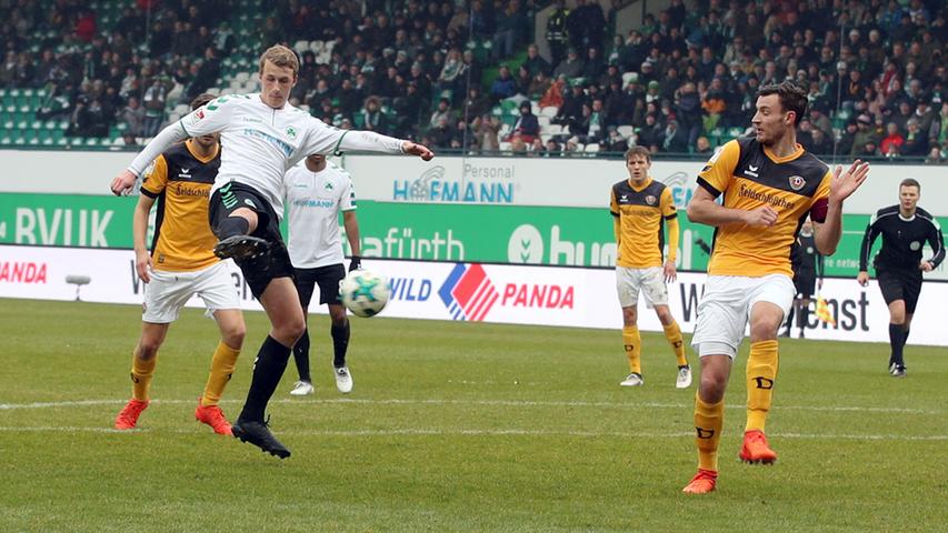 Der Kärntner Lukas Gugganig war es, der den Knoten für die noch torlosen Fürther im Jahr 2018 löste. Zuhause gegen Dresden schoss er das spielentscheidende 1:0. Fünf Spiele in Folge verlor das Kleeblatt kein Spiel mehr.