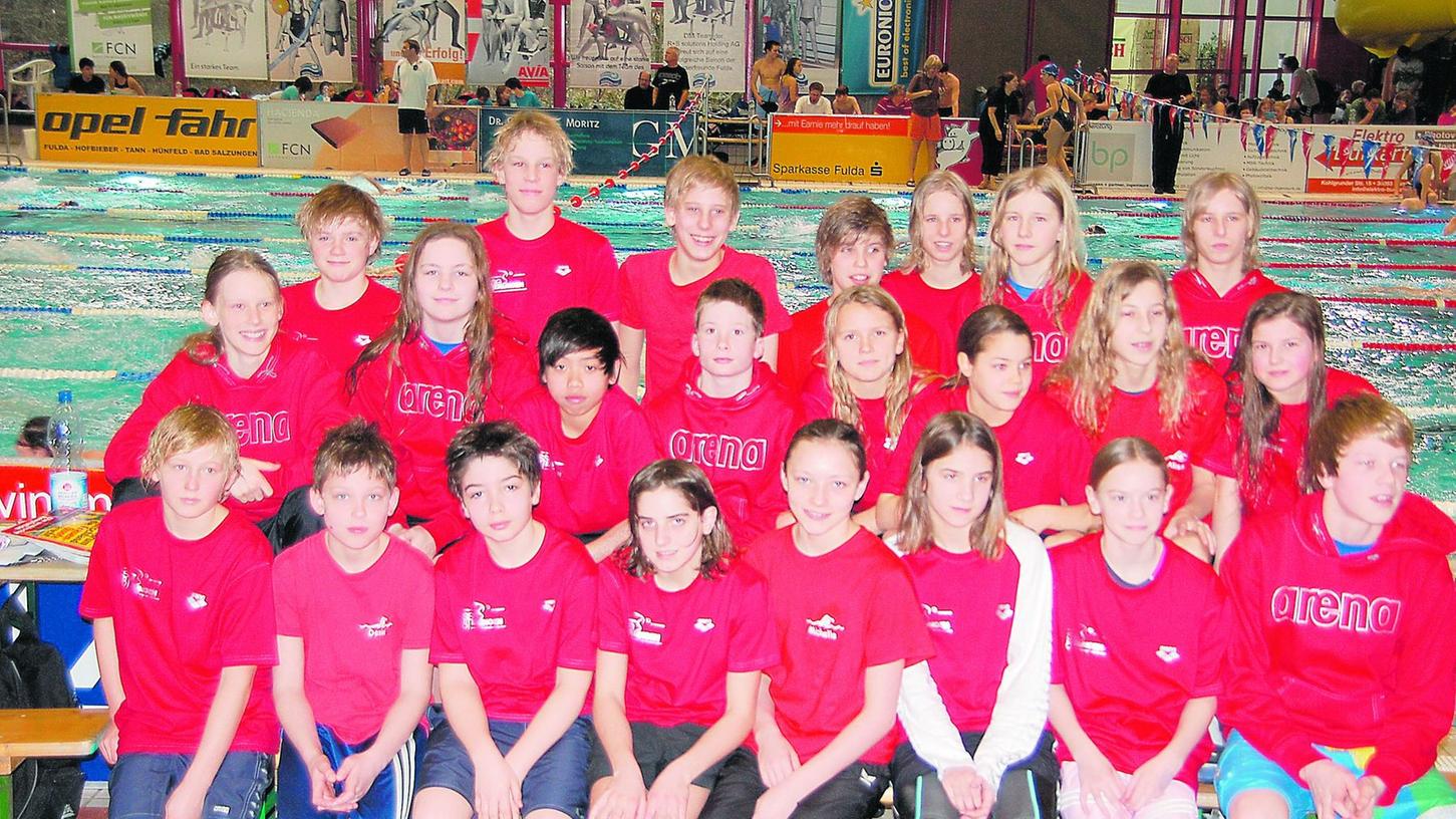 Ein starkes Team: Der Nachwuchs der SSG zeigte in Fulda, dass auch von den jüngeren Erlanger Schwimmern in Zukunft einiges zu erwarten sein wird.