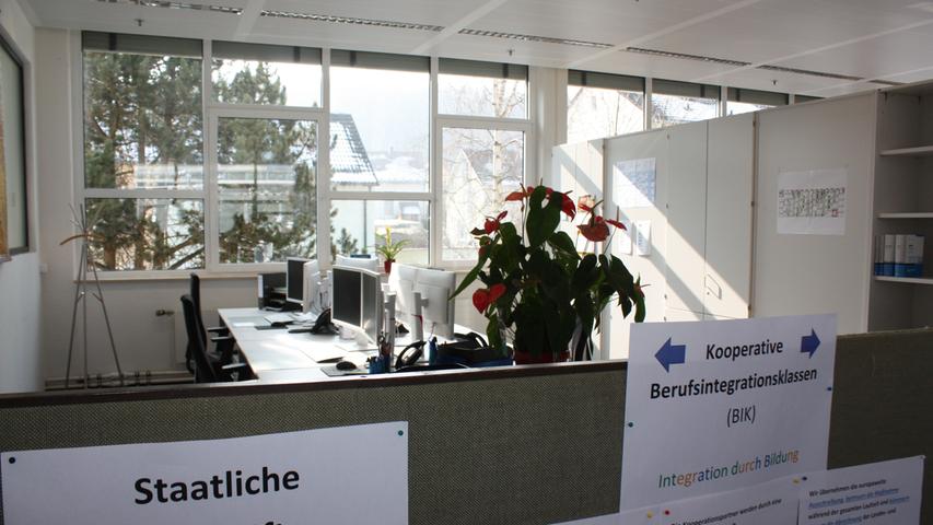 Im ersten Stock entstehen in der Stuttgarter Straße entstehen gerade neue Büros für die Mitarbeiter des Landesamts für Schule, noch ist hier alles sehr provisorisch.