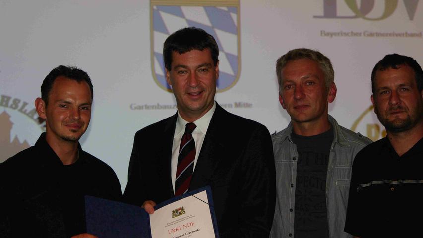 In ERH im Jahr 2010: Auch die Laufer Mühle besuchte Markus Söder, hier bei einer Freisprechungsfeier.