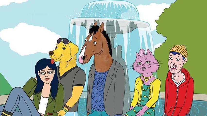 Zugegeben, die Prämisse von "Bojack Horseman" liest sich etwas eigenwillig: Ein abgehalfterter, alkoholkranker und verbal ausfälliger Ex-Sitcom-Star verlebt die Trümmer seiner Fernsehkarriere in Hollywood. Ach ja, die Titel-Figur ist außerdem ein Pferd. Die Animationsserie von Raphael Bob-Waksberg stellt jedoch eine clevere, urkomische Satire auf Hollywood und seine Celebrity-Kultur dar und wechselt so leicht zwischen schnell abgefeuerten Tier-Wortwitzen, die durch die menschengroßen und sprechenden Tierbewohner 'Hollywoos' entstehen, und häufig herzzerbrechenden Kommentaren auf Alkohol-Missbrauch, Kindsheits-Traumata und Depression, dass die Lachtränen von einem auf den anderen Moment zu Tränen aufgrund von Ergreifung werden. Zuletzt beschäftigte sich "Bojack Horseman" pietätvoll mit Alzheimer oder Asexualität. Ein neuer Maßstab für das mittlerweile weite Feld von Animationsserien. Zugegeben, die Prämisse von "Bojack Horseman" liest sich etwas eigenwillig: Ein abgehalfterter, alkoholkranker und verbal ausfälliger Ex-Sitcom-Star verlebt die Trümmer seiner Fernsehkarriere in Hollywood. Ach ja, die Titel-Figur ist außerdem ein Pferd. Die Animationsserie von Raphael Bob-Waksberg stellt jedoch eine clevere, urkomische Satire auf Hollywood und seine Celebrity-Kultur dar und wechselt so leicht zwischen schnell abgefeuerten Tier-Wortwitzen, die durch die menschengroßen und sprechenden Tierbewohner 'Hollywoos' entstehen, und häufig herzzerbrechenden Kommentaren auf Alkohol-Missbrauch, Kindsheits-Traumata und Depression, dass die Lachtränen von einem auf den anderen Moment zu Tränen aufgrund von Ergreifung werden. Zuletzt beschäftigte sich "Bojack Horseman" pietätvoll mit Alzheimer oder Asexualität. Ein neuer Maßstab für das mittlerweile weite Feld von Animationsserien.