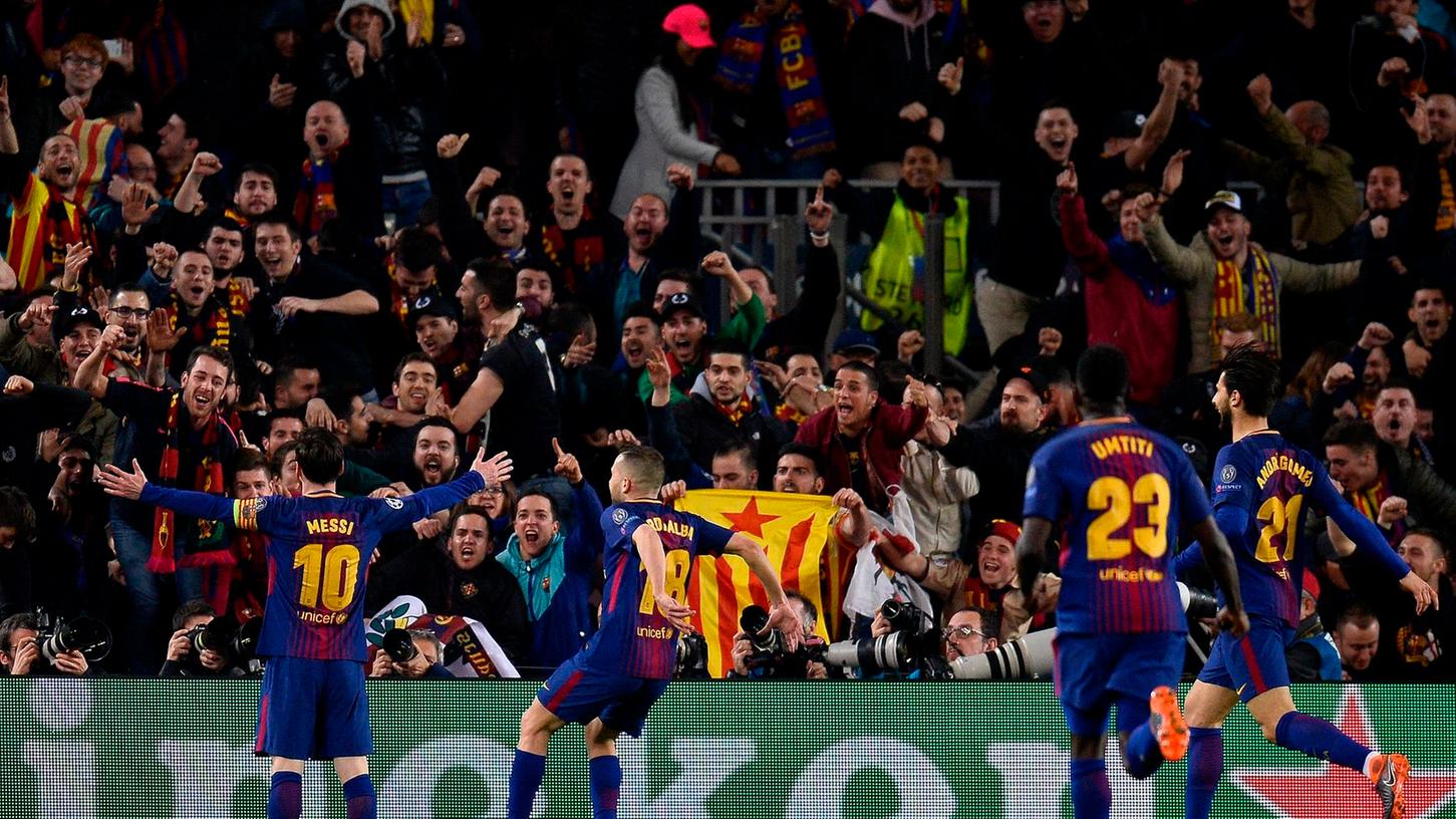 Mit seinen Champions-League-Toren 99 und 100 legte Lionel Messi (li.) den Grundstein für Barcelonas Sieg.