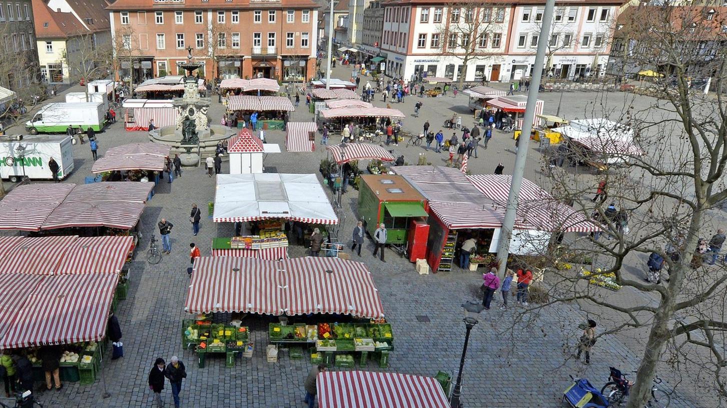Markthändler in Erlangen  wollen 