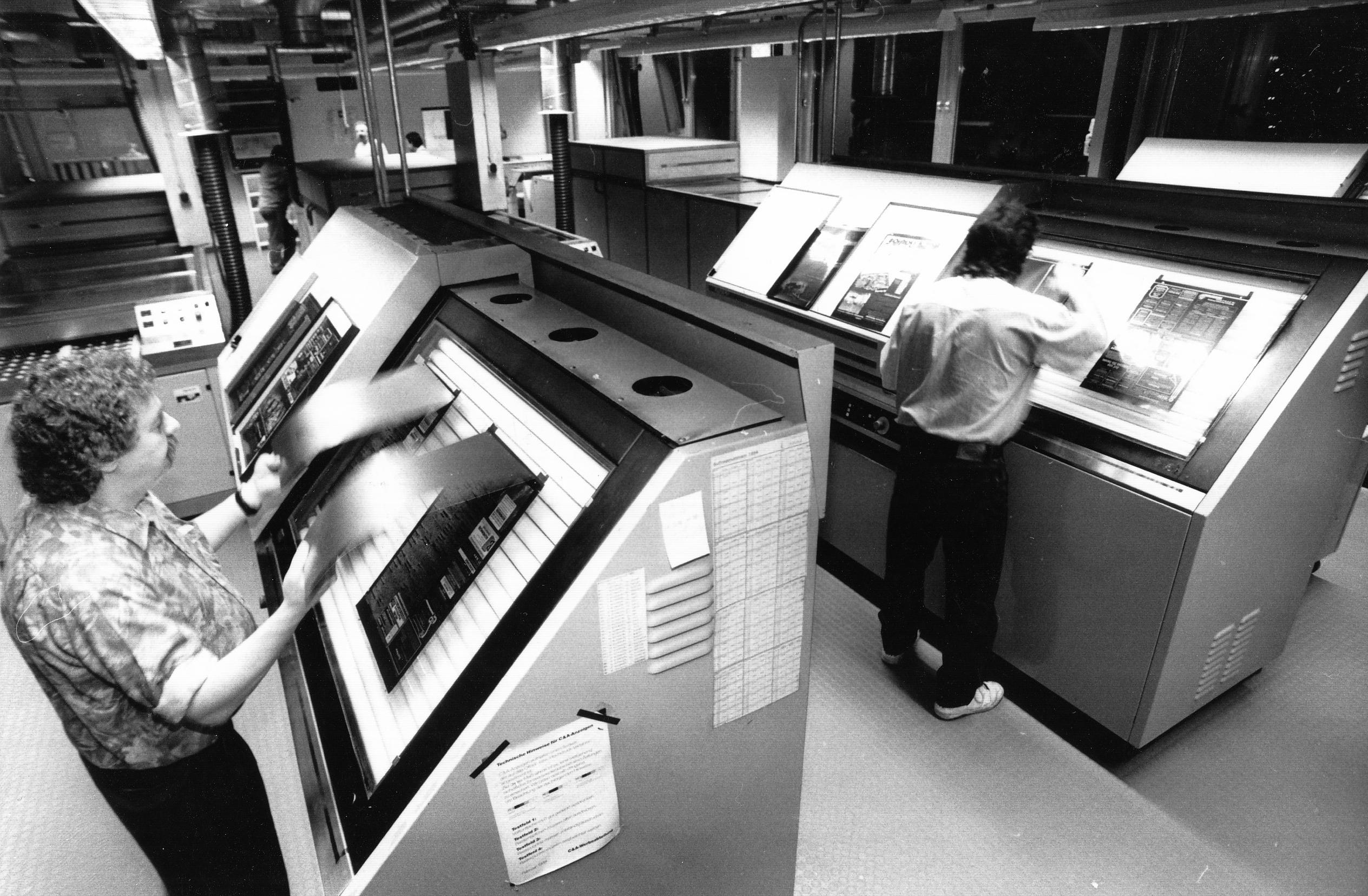 Die Produktion der Zeitungsseiten wird ebenfalls immer elektronischer.