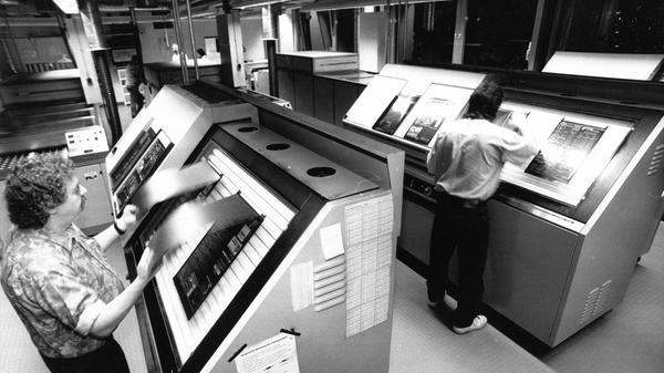 Die Produktion der Zeitungsseiten wird ebenfalls immer elektronischer.