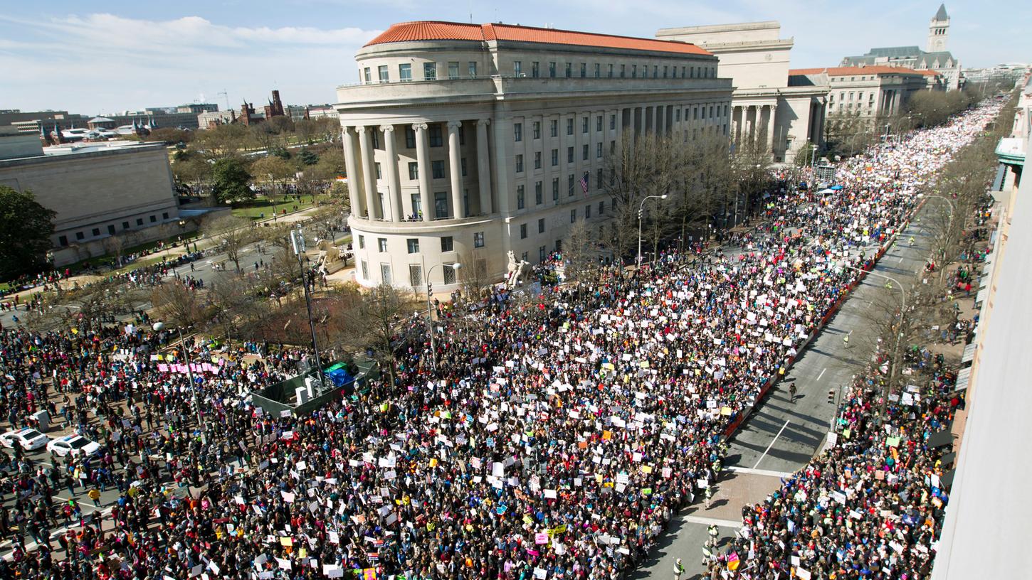 Waffengewalt: Hunderttausende demonstrieren in den USA