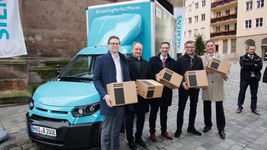 Saubere Sache: Elektro-Lkw liefert für Siemens in Nürnberg Pakete aus