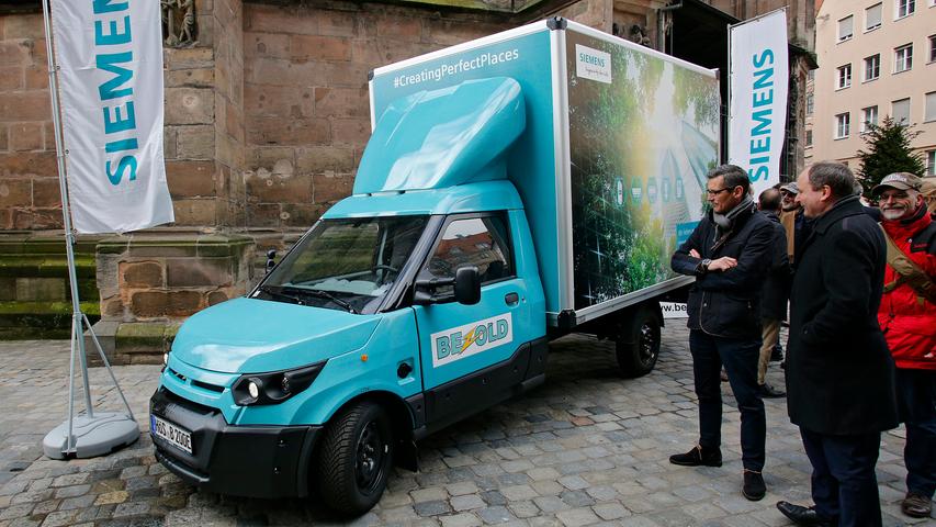 Saubere Sache: Elektro-Lkw liefert für Siemens in Nürnberg Pakete aus