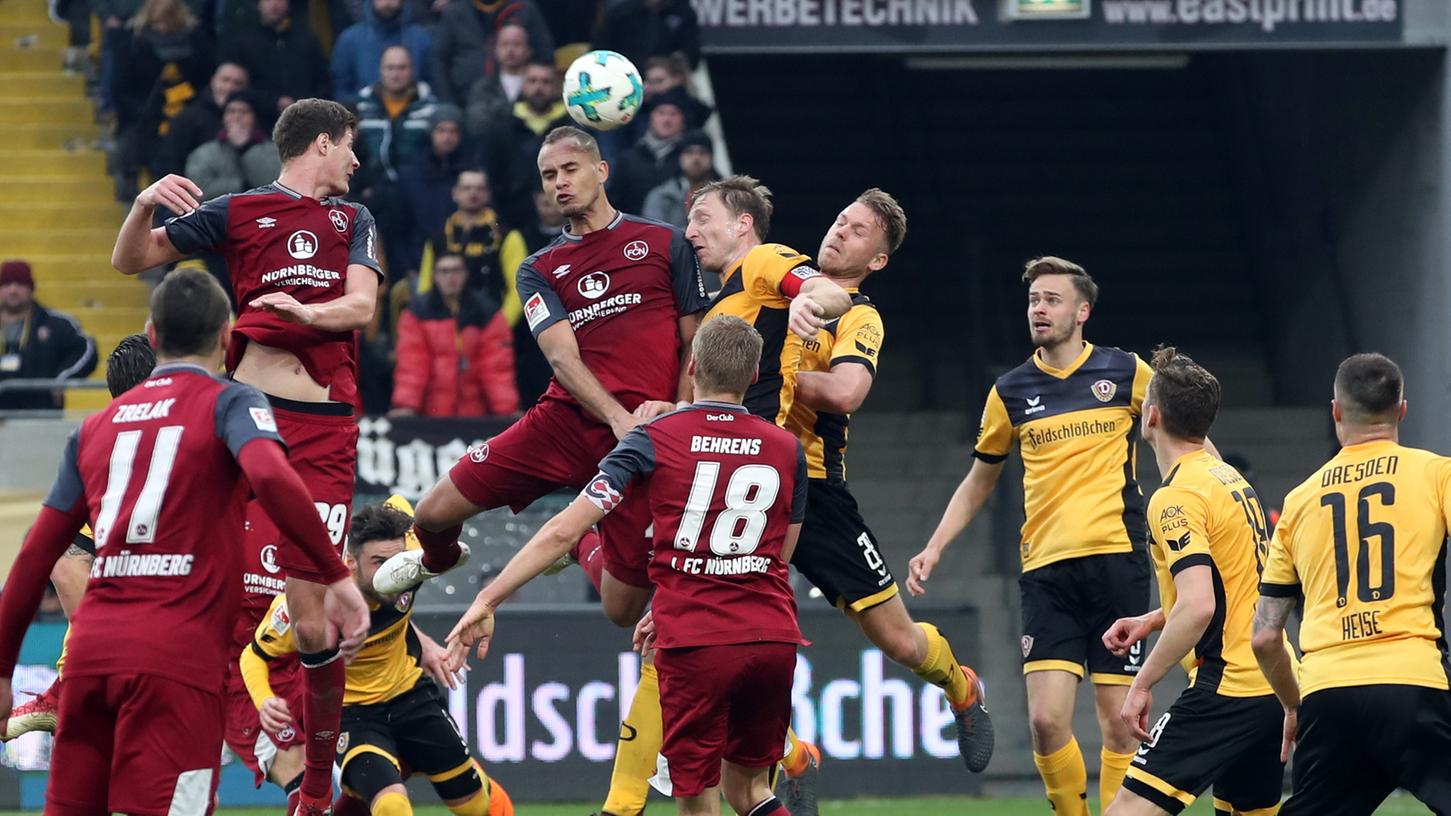 Mit Müh und Not hat sich der 1. FC Nürnberg am Samstag einen Punkt in Dresden erkämpft.