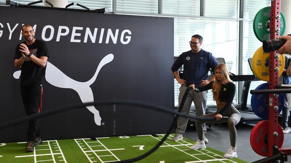 Im neuen Puma-"Gym" dürfen sich nicht nur Profi-Sportler wie Jimmy Vicaut, Benjamin Compaoré und Pamela Reif "austoben", sondern alle Puma-Mitarbeiterinnen und -Mitarbeiter.