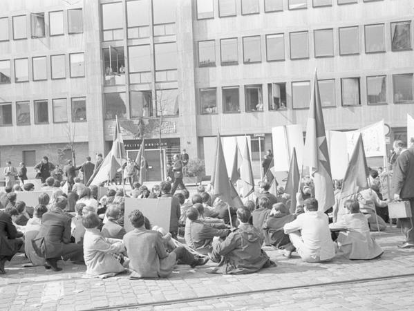 16. April 1968: Demonstration ohne Publikum
