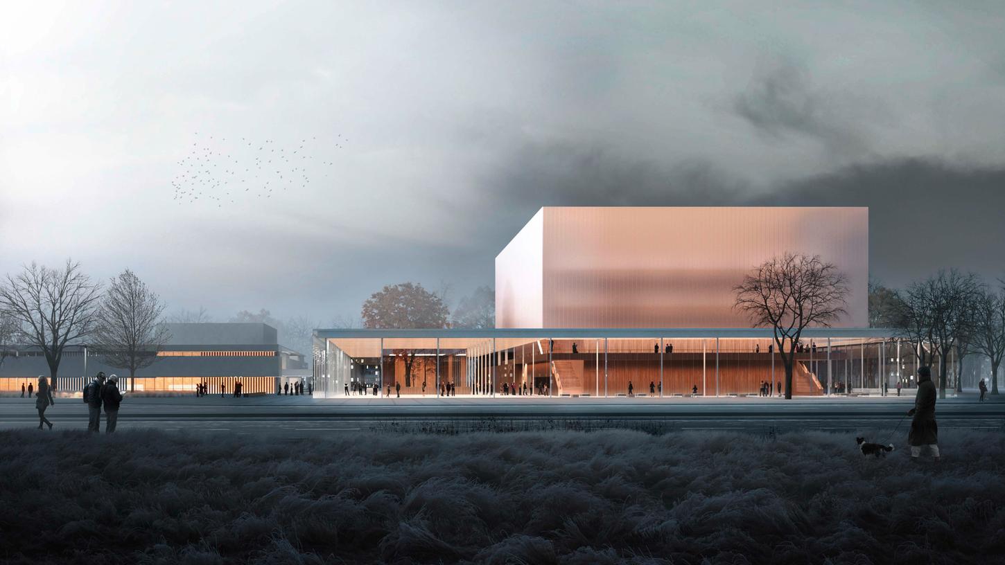 So soll Nürnbergs neue Konzerthalle aussehen, auch wenn der Feinschliff noch fehlt. Mit dem Bau soll 2021 begonnen werden, 2025 soll er fertig sein.
