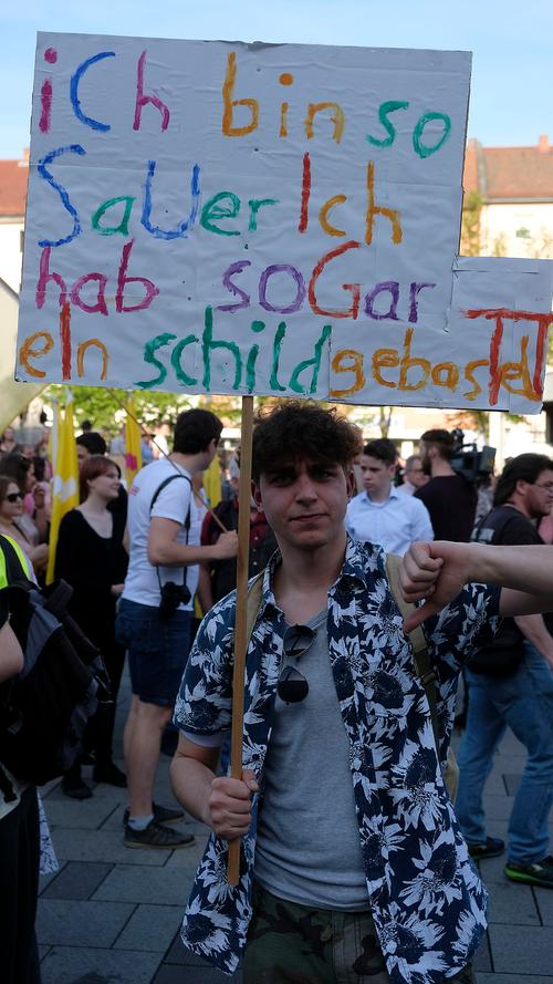 Lokales.Foto: Guenter Distler.Motiv: Demo gegen das CSU-Polizeiaufgabengesetz;PAG; Aufsessplatz; 20.04.18