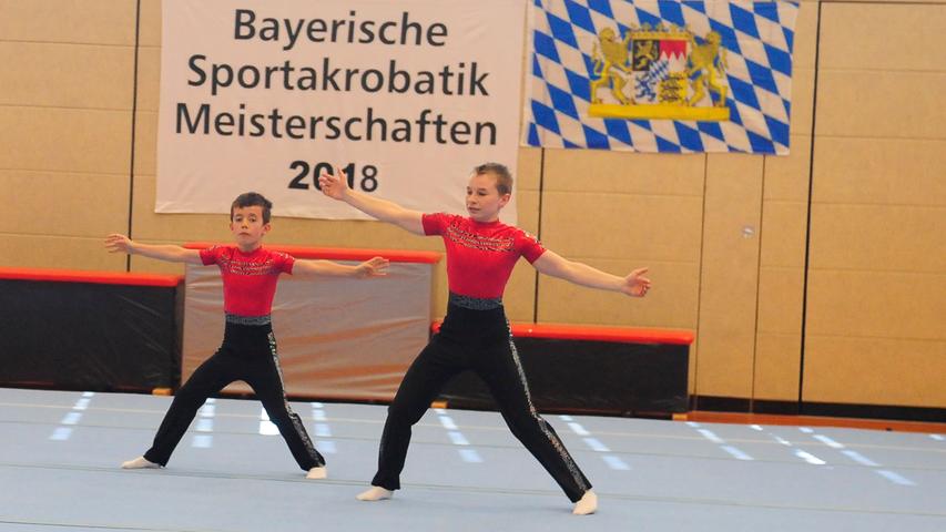 Atemberaubende Figuren: Bayerische Meisterschaft der Sportakrobatik