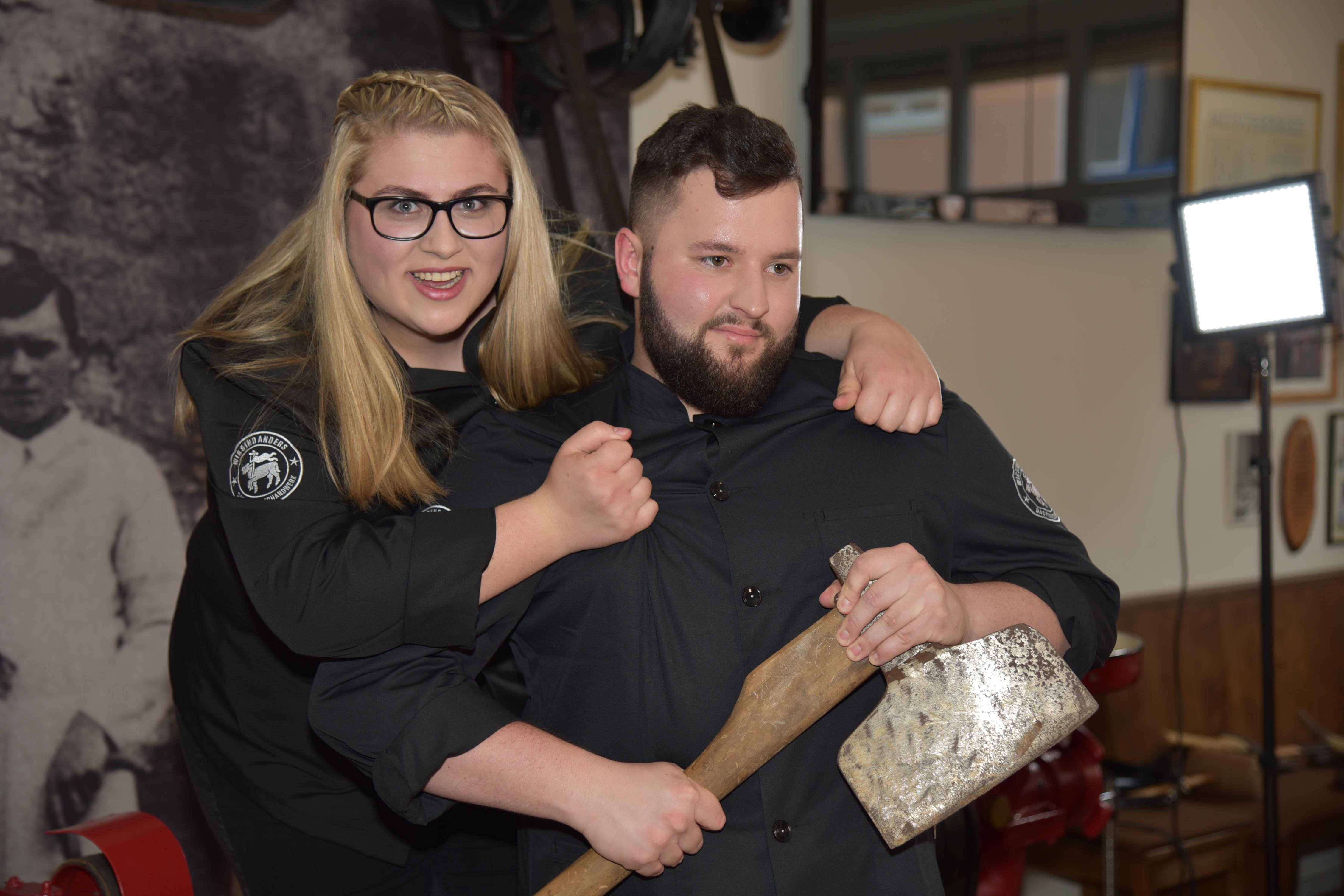 Fotoshooting für Metzger-Kalender im Neumarkter Weißwurstmuseum  Nordbayern