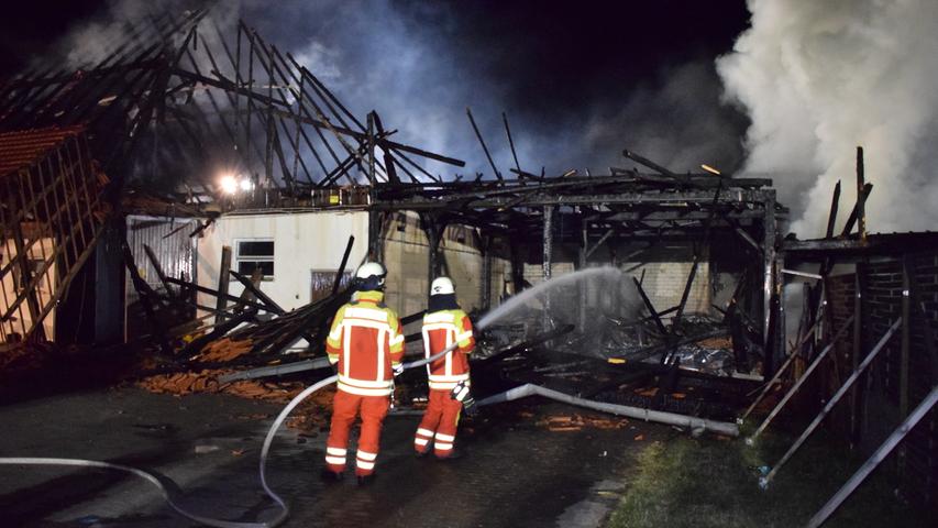 Nächtlicher Brand in Freystadt zerstört Scheune