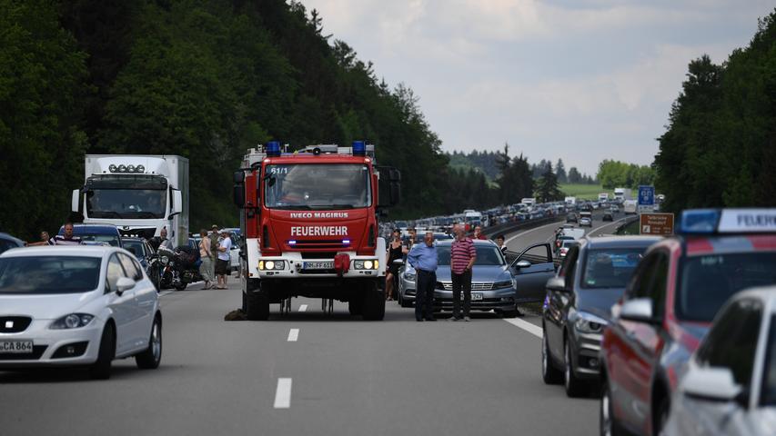 Unfall auf der A3 in der Oberpfalz: Drei Personen schwer verletzt