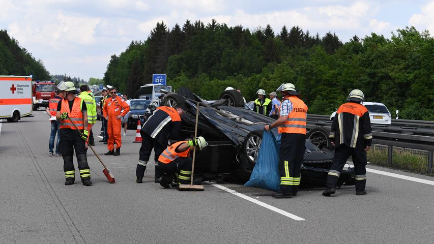 Unfall auf der A3 in der Oberpfalz: Drei Personen schwer verletzt