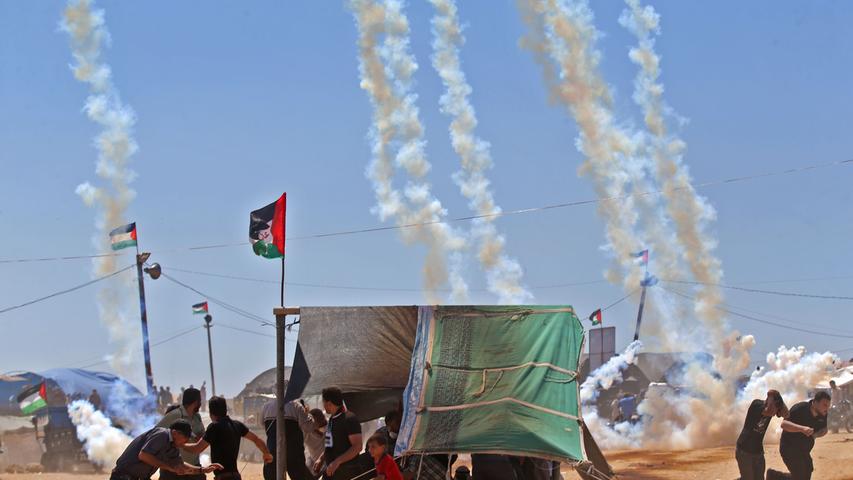 Brennende Reifen und Explosionen: Tödliche Gewalt in Gaza