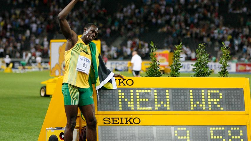 Danach ließ sich Usain Bolt feiern.