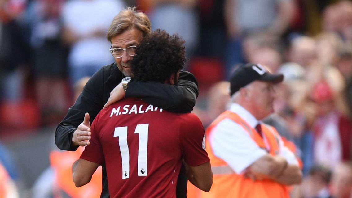 Klopp und sein "ägyptischer König": Mohamed Salah ist derzeit Liverpools gefährlichster Torjäger.