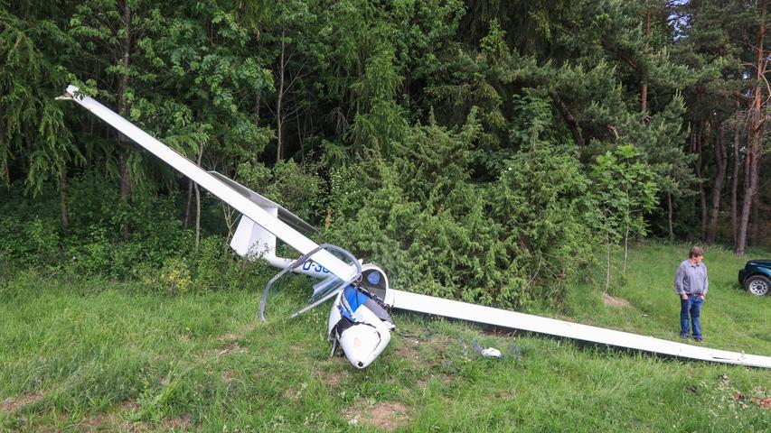 Notlandung missglückt: Segelflieger stürzt im Landkreis Bamberg ab