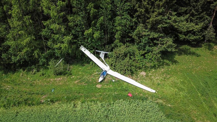 Notlandung missglückt: Segelflieger stürzt im Landkreis Bamberg ab