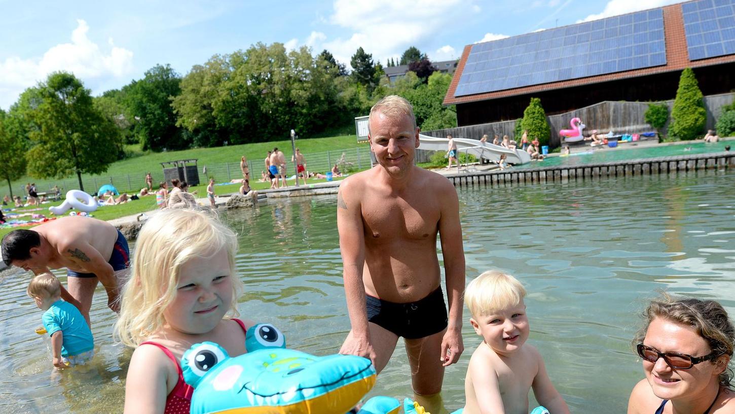 Im Großhabersdorfer Naturbad fanden an den vergangenen beiden Tagen mehr als 1000 Menschen angenehme Abkühlung im Becken.