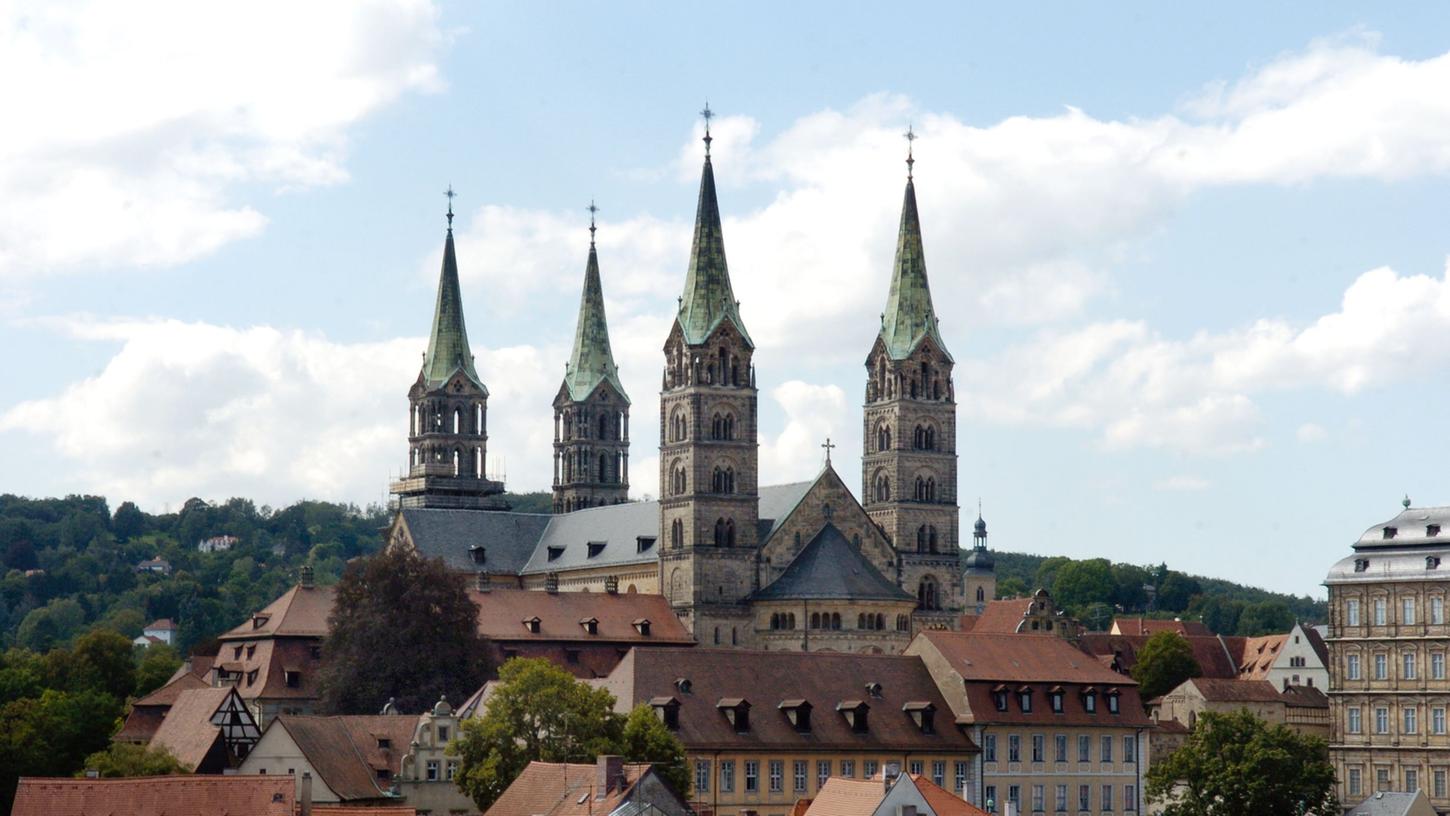 Die Stadt Bamberg: im Hintergrund der Dom.