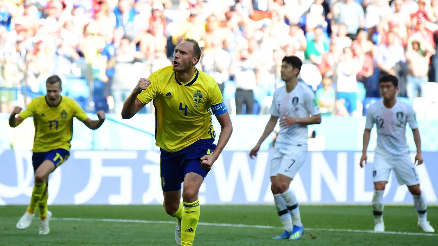 Schwedens Kapitän Andreas Granqvist verwandelte den Elfmeter souverän und sorgte so für den Sieg seines Teams.