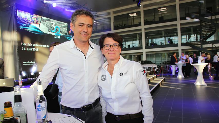 Ellen Lohr (DTM Siegerin von 1992 in Hockenheim) und Ex-Formel-1 Fahrer Karl Wendlinger.