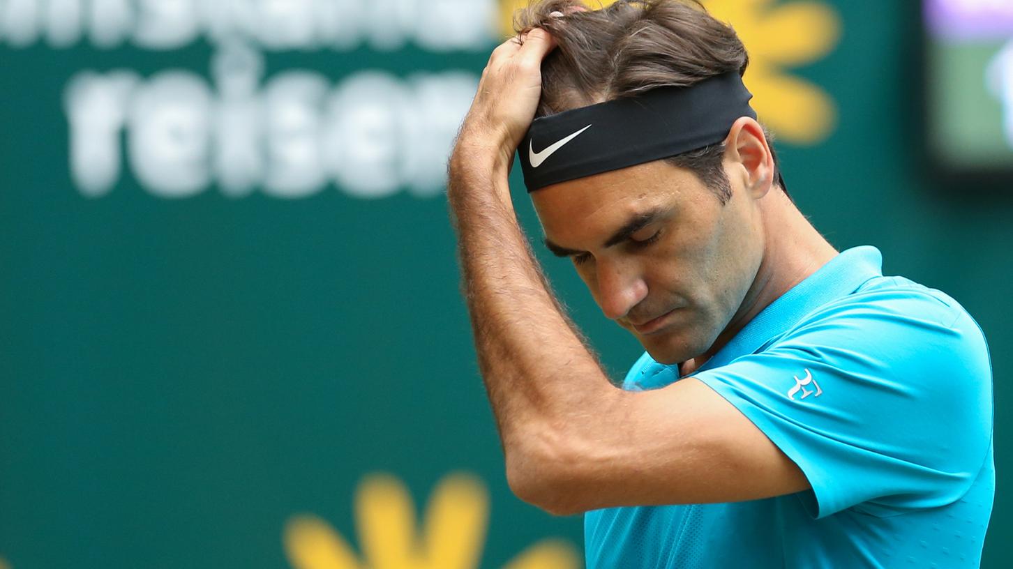 Roger Federer ging im Finale von Halle als Verlierer vom Platz.