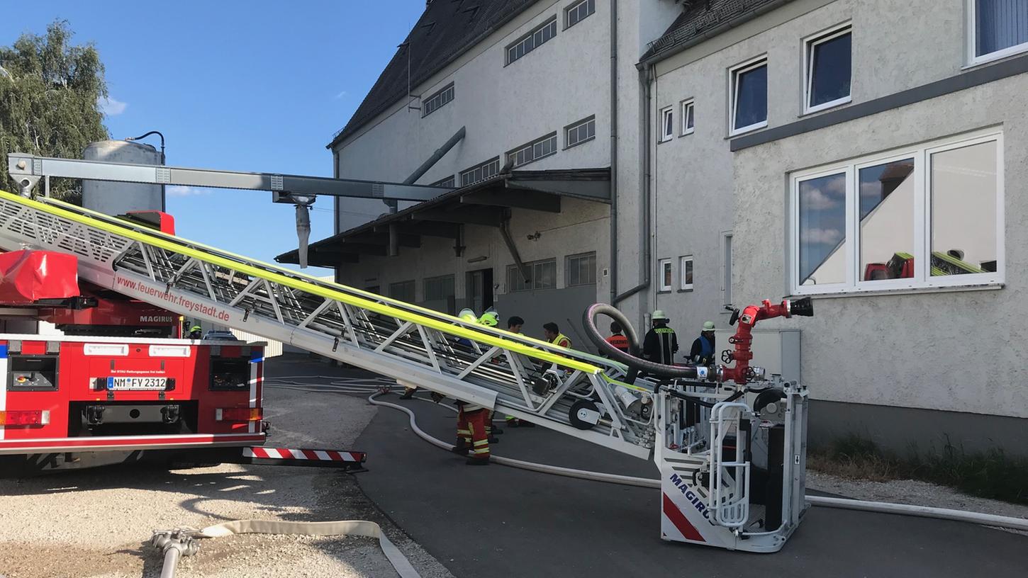 Freystadt: Feuer in Lagerhaus löst Großalarm aus 