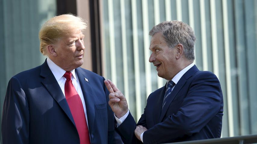 Noch vor dem Gipfel mit Putin trifft Trump den finnischen Präsidenten Sauli Niinistö.