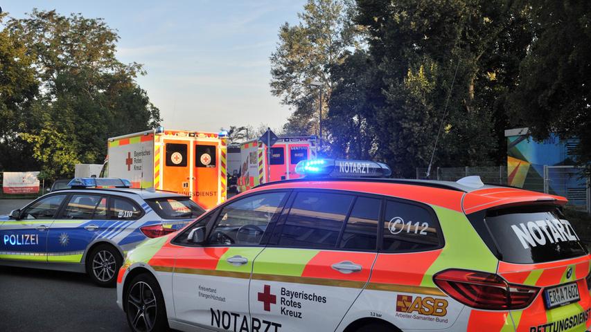Erlangen: Person brennt auf der Wöhrmühlbrücke