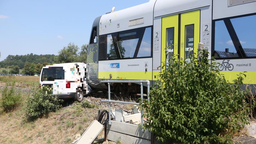 Zug rammt Auto an Bahnübergang: Unglück im Landkreis Bamberg