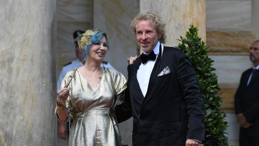 Entertainer Thomas Gottschalk und seine Frau Thea kommen zur Premiere der diesjährigen Richard-Wagner-Festspiele.